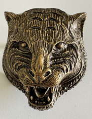 Gucci Animal Head Metal Belt Buckle Gold/Bronze Tone Western Fits 1.5 in