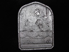 PC07120 *NOS* 2003 **ALICE IN WONDERLAND** FANTASY ARTWORK BERGAMOT BELT BUCKLE