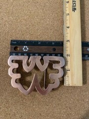 Waylon Jennings Flying W COPPER Belt Buckle Solid Metal