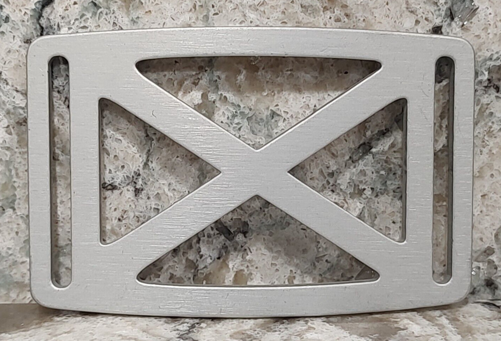 GRIP6 BELT BUCKLE – SCOTLAND / ALABAMA FLAG – SILVER GRANITE – 1.5 INCH WIDE