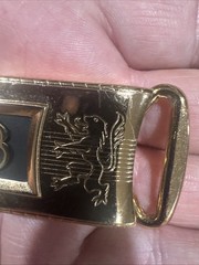 Vintage Hickok Master Plate Gold Tone Belt Buckle Letter B Initial Lion USA