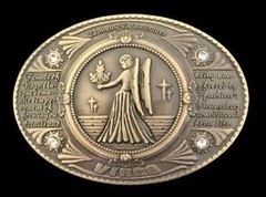 VIRGO HOROSCOPE ZODIAC MERCURY SEXUAL SIGN BELT BUCKLE
