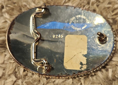 Montana Silversmith Antique Scroll & Initial Oval Belt Buckle Letter C