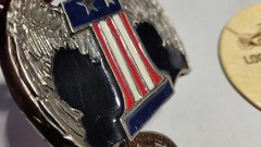 Vintage Harley Davidson #1 Wing Belt Buckle Panhead Pin Brass AMF Chopper Vest
