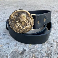 Mens Belt Buckle »ALIEN vs. PREDATOR » Solid Handmade Brass Buckle Vintage Viking
