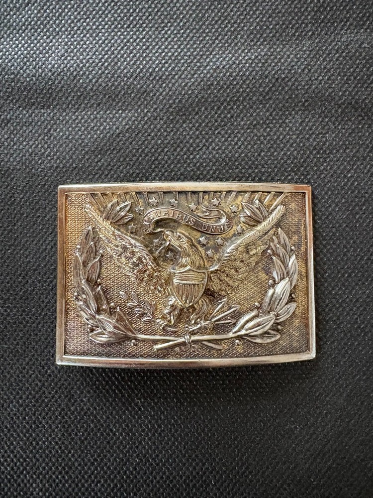 Vintage: 1970s E PLURIBUS UNUM / AMERICAN EAGLE Brass Belt Buckle