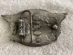1994 Bergamot Genuine American Iron Motorcycle Belt Buckle Enameled