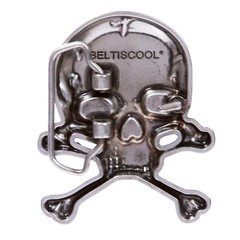 Danger Sign Halloween Costume Men Women Skull Belt Buckle Crossed Bones Pirate
