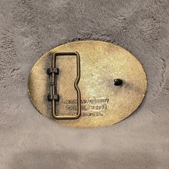 Vintage Norman Foundry NRA Gunowner And Proud Of It Belt Buckle Brass Made n USA