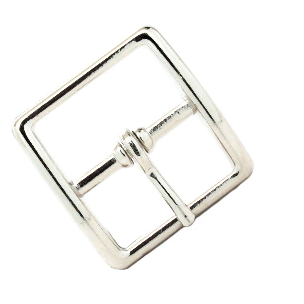 Square Strap Buckle Shiny Nickel 1&Prime; 20001-02 Made in USA