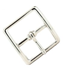 Square Strap Buckle Shiny Nickel 1&Prime; 20001-02 Made in USA