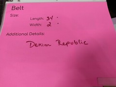 Republic Denim Belt Thick Black