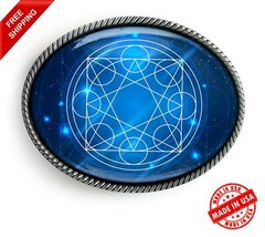 Magic Geometry Belt Buckle – Metatron&rsquo;s Cube Esoteric Handmade Buckle – 38
