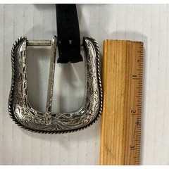 Unbranded Belt Buckle Unisex OS Silver Western Engraved Rope Edge