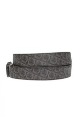 Salvatore Ferragamo Men&rsquo;s Double Gancini 717807 Black/Grey Size 105 MSRP $695