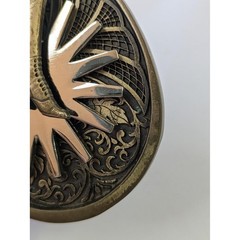 The Gal Leg Spinning Spur Belt Buckle Western Brass Silver Award Design Medals