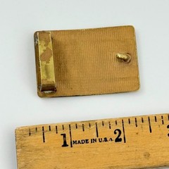 Vtg Belt Buckle American Bowling Congress Solid Brass Gold Tone Award Membership