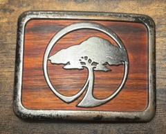 Arbor Collective Men’s Belt Buckle Reclaimed Wood Brown Size 36”