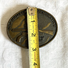 Vintage NRA Member Commemorative Belt Buckle Guns of John Wayne Bronze Tone