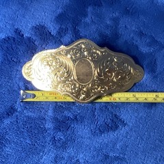 Vintage Montana Silversmiths 22K Gold Plate All Gold Western Belt Buckle Blank