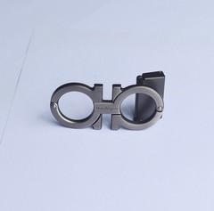 Salvatore Ferragamo gunmetal grey Gancini Belt Buckle for 34-35mm leather belt