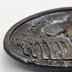Vintage 1974 Wild Turkey Bergamot Brass Works Austin Nichols Bourbon Belt Buckle