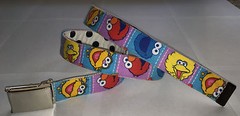 Sesame Street Belt Elmo Big Bird Cookie Monster Zoe Buckle cartoon character NEW