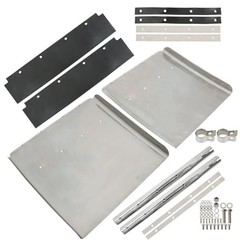 24 in x 24 in Stainless Steel Quarter Mud Flap Set Replacement for Semi Truck