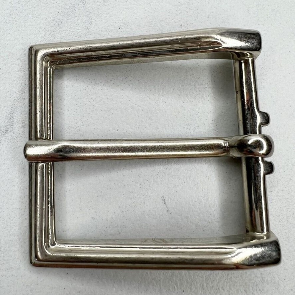 Square Silver Tone Simple Basic Belt Buckle