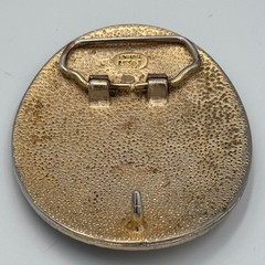 Ivan Western Eagle Belt Buckle Silver Gold Tone Floral Scrollwork Rope Border
