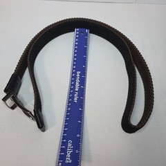 Tommy Bahama Reversible Belt Mens LXL Brown Black Canvas Leather Trim Buckle