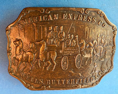 Vintage American Express Company Cowboy Horse Riding Style Belt Buckle