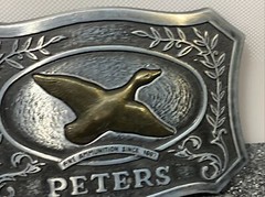 VTG Remington Arms Peters Ammunition 1887 Duck Hunter Hunting Guns Belt Buckle