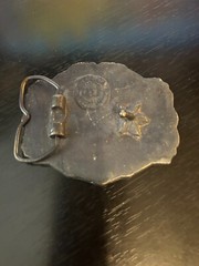 Vintage Collectible Wells Fargo Guard Services Bakers Industries Belt Buckle