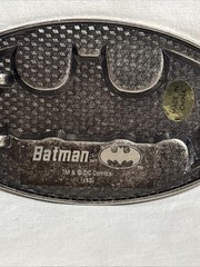 Batman Belt Buckle Graphite and Yellow Glow On The Dark New With Tags