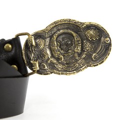 Belt buckle Alien, Steampunk brass belt buckle, Skull belt buckle