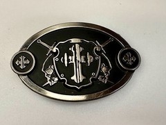 Swords & Cross Knight Shield Gothic Punk Rider Chrome Brand Belt Buckle #6216