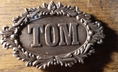1977 TOM Vintage Captain Hawks Sky Patrol Belt Buckle 4 X 2 1/2 Made In America