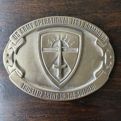 US Army Operational Test Command Belt Buckle Brass OTC ATEC Insignia Wilensky