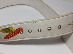 1975 VINTAGE DEKALB CORN DEALER BELT BUCKLE & ORIGINAL BELT CORN FEED SEED FARM