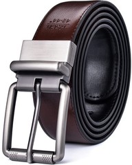 Beltox Men&rsquo;s Genuine Leather 34-36, Black Coffee With Brushed Roller Buckle