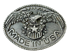 Vintage 1995 EGE Soaring Bald Eagle Silver Belt Buckle Made in USA Rockabilly 3D