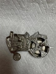 2004 Silver Star Tractor Belt Buckle with Moving Wheel