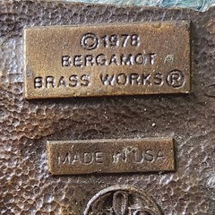 1978 Bergamot Brassworks Fire Truck Belt Buckle G-38 Made in USA