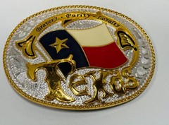 6 Texas State Belt Buckle Flag Cowboy Rodeo Western Star Hebillas Vaqueras