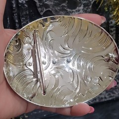 Santa Muerte belt Buckle Oval Buckle Rose Gold Silver Heavy Zinc Alloy