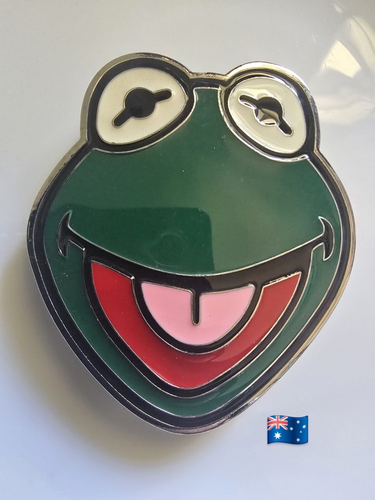 1pce Belt Buckle Cartoon Kermit Frog Green 7.6x6cm Suit 4cm Width Belt.