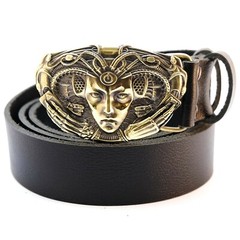 Medusa Gorgon 2.0 belt buckle, Medusa Gorgon solid brass belt buckle