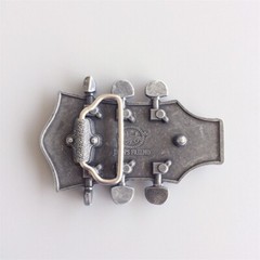 Antique Brushed Silver Guitar Music Belt Buckle also Stock in the US