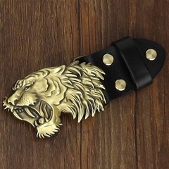Solid brass belt buckle tiger belt buckle tongue needle belt buckle suitable for